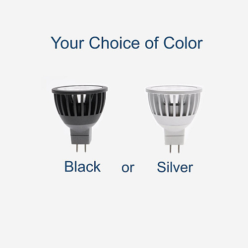 6W LED Bulb (Black or Silver)
